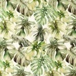 [S1082L-183138] [S1082L] Double Gauze Crinkled Digital Printed Mix 17 (Leaves)