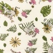 [S1087L-183742] [S1087L] Double Gaze Coton Plate Maki (Blanc Cassé)
