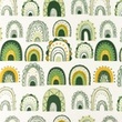 [S1088L-183490] [S1088L] Popeline Imprimé Arcs En Ciel (Armée )