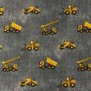[S1090R-183581] [S1090R] Poplin Printed Jeans Construction Vehicles (Anthracite)
