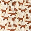[S1091R-183600] [S1091R] Poplin Printed Fox (Offwhite)