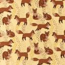 [S1091L-183602] [S1091L] Poplin Printed Fox (Light Yellow)