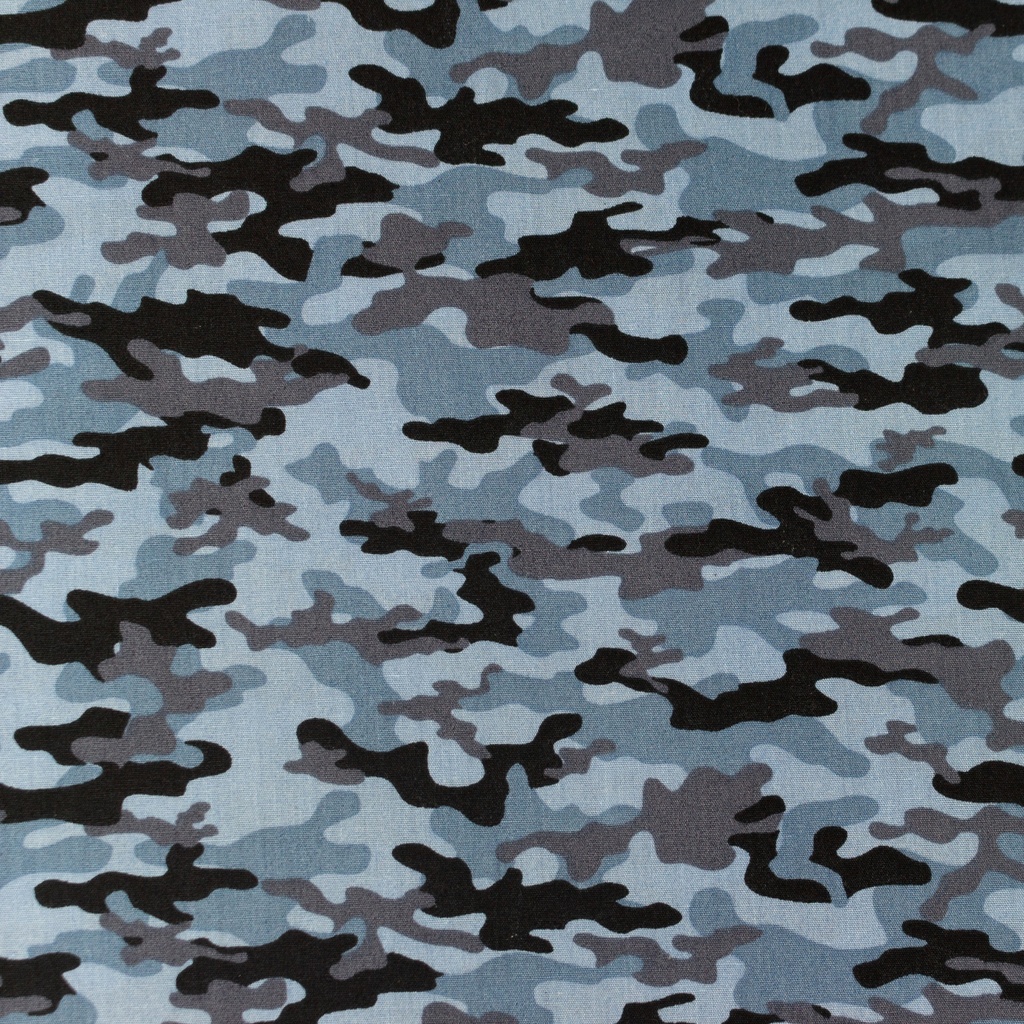 [S1094L] Poplin Bedrukt Camouflage