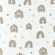 [S1097L-183467] [S1097L] Poplin Printed Rainbow Love (Pebble)