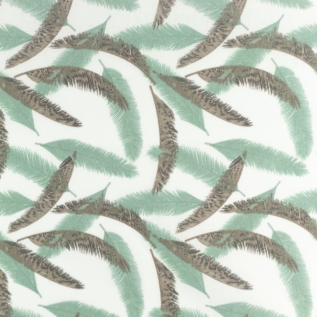 [S1100R] Poplin Printed Cocos Leaf Small