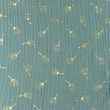 [S1102R-183334] [S1102R] Double Gauze Crinkled Gold Dandelion (Old Blue)