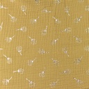 [S1103L-183362] [S1103L] Double Gauze Crinkled Silver Dandelion (Camel)