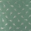 [S1103L-183354] [S1103L] Double Gauze Crinkled Silver Dandelion (Old Green)