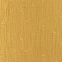 [S1117L-182945] [S1117L] Double Gauze Closed Embroidery Flair Snoozy Fabrics (Camel)