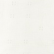 [S1118L-183368] [S1118L] Double Gauze Open Embroidery Heart Snoozy Fabrics (White)