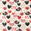 [S1122L-182895] [S1122L] Double Gauze Crinkled Open Embroidery Digital 1 Snoozy Fabrics (Red Blossom)