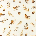 [S1124L-182882] [S1124L] Double Gauze Crinkled Closed Embroidery Flair Digital 1 (Little Birds)
