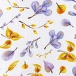 [S1126R-182877] [S1126R] Double Gauze Crinkled Closed Embroidery Flair Digital 1 Snoozy Fabrics (Leaves)