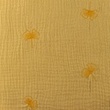 [S1131L-182970] [S1131L] Double Gauze Crinkled Ginkgo Tone In Tone Embroidery Snoozy Fabrics (Camel)