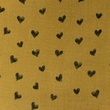 [S1135R-183836] [S1135R] Double Gaze Plate Imprimé Signé Cœur Snoozy Fabrics (Camel)