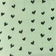 [S1135L-183838] [S1135L] Double Gauze Flat Printed Draw Heart Snoozy Fabrics (Old Mint)