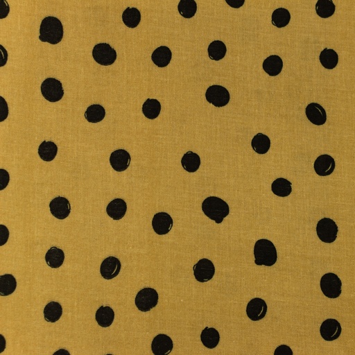 [S1136R] Double Gauze Flat Printed Draw Dots Snoozy Fabrics