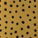 [S1136L-183805] [S1136L] Double Gauze Flat Printed Draw Dots Snoozy Fabrics (Camel)