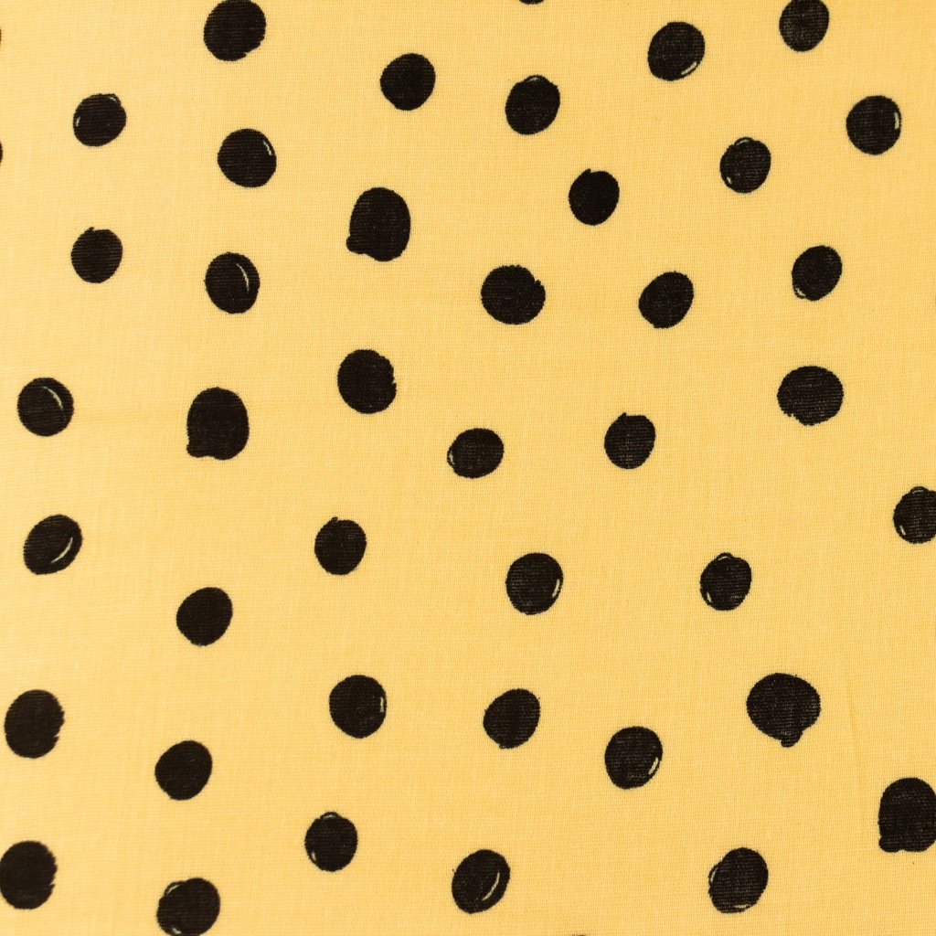 [S1136L] Double Gauze Flat Printed Draw Dots Snoozy Fabrics