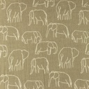 [S1137R-183858] [S1137R] Double Gauze Elephants Snoozy Fabrics (Pebble)