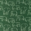 [S1137R-183861] [S1137R] Muślin Bawełniany Słonie Snoozy Fabrics (Ciemny Stary Zielony)