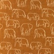 [S1137L-183860] [S1137L] Double Gauze Elephants Snoozy Fabrics (Brick)