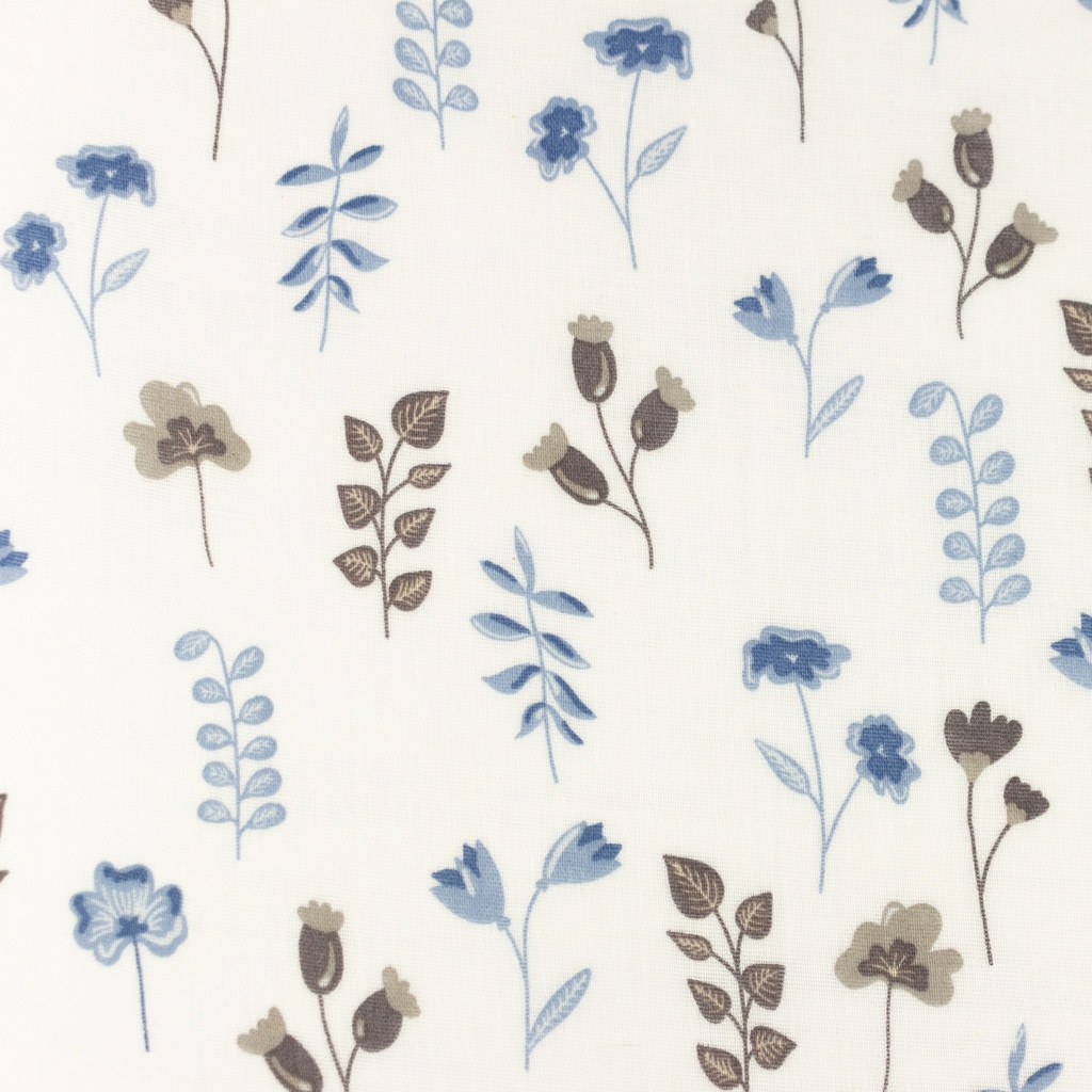 [S1139L] Doppio Garza Piatto Stampato Cynthi Fiori Snoozy Fabrics