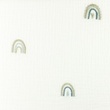[S1141L-182963] [S1141L] Double Gauze Crinkled Closed Embroidery Rainbow Snoozy Fabrics (Old Blue)