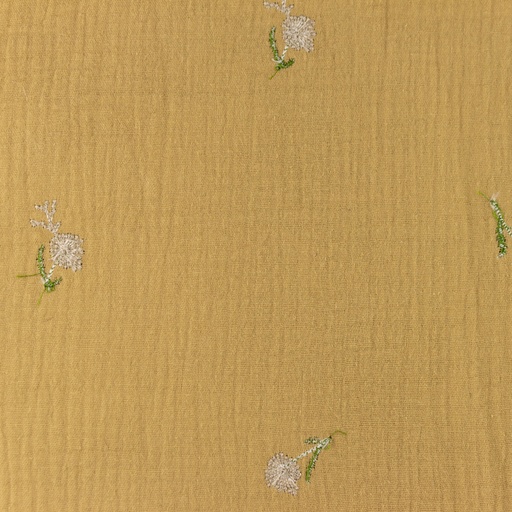 [S1144R] Double Gauze Closed Embroidery Dutch Flower