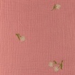 [S1144R-182989] [S1144R] Double Gauze Closed Embroidery Dutch Flower (Old Pink)