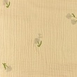 [S1144L-182984] [S1144L] Double Gauze Closed Embroidery Dutch Flower (Sand)