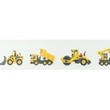[673R-184287] [673R] Elastic With Printed Construction Vehicles 40 mm (White)