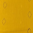 [S1146L-182930] [S1146L] Double Gauze Crinkled Open Embroidery Flower (Ochre)
