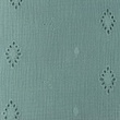 [S1146L-182925] [S1146L] Double Gauze Crinkled Open Embroidery Flower (Steel Blue)