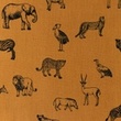 [S1148R-183518] [S1148R] Poplin Printed Wildlife Snoozy Fabrics (Brick)