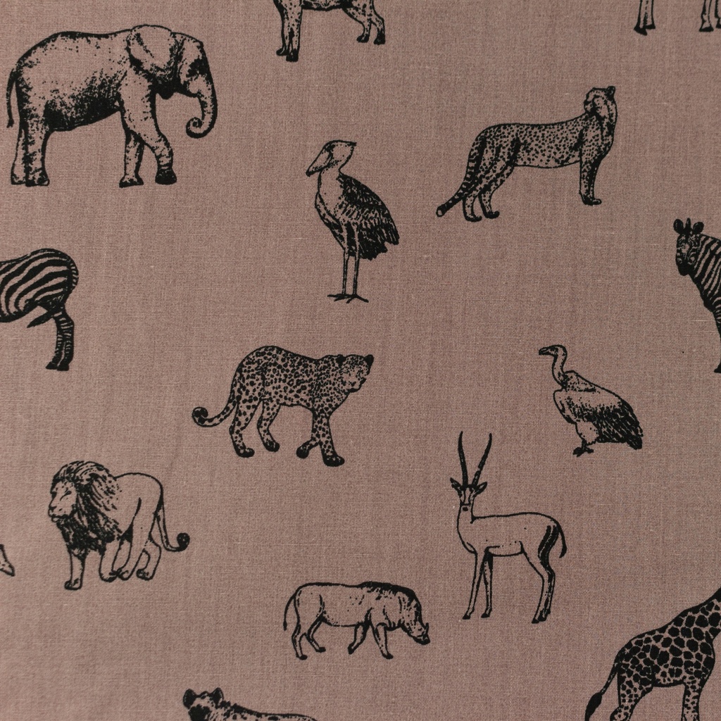 [S1148L] Popeline Stampato Fauna Selvatica Snoozy Fabrics
