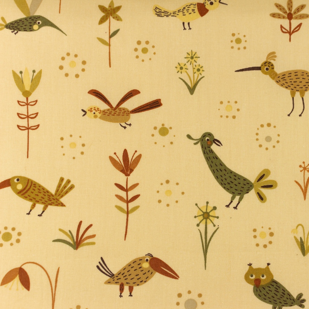 [S1150R] Poplin Printed Forest Animals Snoozy Fabrics