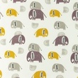 [S1152R-183565] [S1152R] Poplin Printed Elephants Snoozy Fabrics (Ochre)