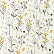 [S1158L-183900] [S1158L] Double Gauze Crinkled Printed Wild Berries Snoozy Fabrics (Ochre)