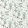 [S1158L-183899] [S1158L] Double Gauze Crinkled Printed Wild Berries Snoozy Fabrics (Old Green)