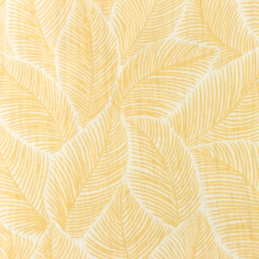 [S1159L] Double Gauze Crinkled Printed Banana Leaf