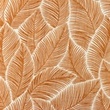 [S1159L-183891] [S1159L] Double Gauze Crinkled Printed Banana Leaf (Brick)