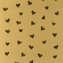 [S1155R-183671] [S1155R] Poplin Printed Draw Heart Snoozy Fabrics (Camel)