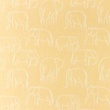 [S1156R-183482] [S1156R] Popeline Imprimé Éléphantes Dessin Au Trait Snoozy Fabrics (Jaune Clair)