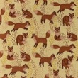 [S1168R-183782] [S1168R] Double Gauze Flat Printed Fox (Sand)