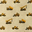 [S1170R-183922] [S1170R] Double Gauze Crinkled Printed Jeans Construction Vehicles (Pebble)