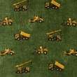 [S1170R-183923] [S1170R] Double Gauze Crinkled Printed Jeans Construction Vehicles (Army)