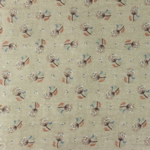 [S1173L] Double Gauze Crinkled Printed Dandelion