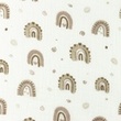 [S1174R-183867] [S1174R] Double Gauze Crinkled Printed Rainbow Love (Pebble)