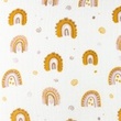 [S1174R-183869] [S1174R] Double Gauze Crinkled Printed Rainbow Love (Ochre)